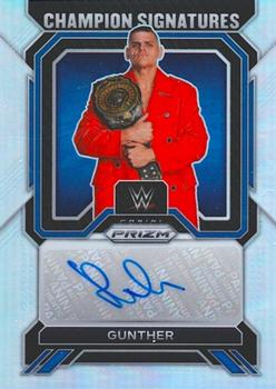 2023 Panini Prizm WWE - Champion Signatures Prizms Silver #CS-GTH Gunther Front