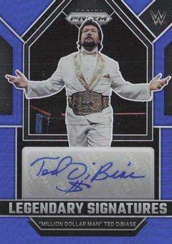 2023 Panini Prizm WWE - Legendary Signatures Prizms Blue #LS-MDM Million Dollar Man Ted DiBiase Front