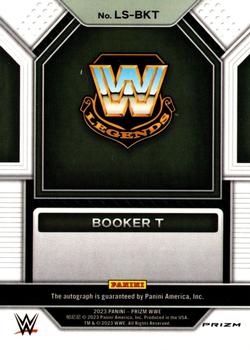 2023 Panini Prizm WWE - Legendary Signatures Prizms Under Card #LS-BKT Booker T Back