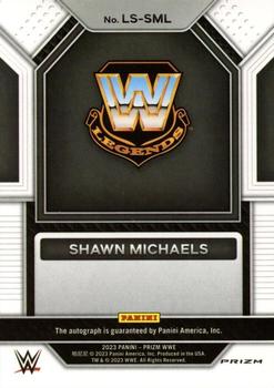 2023 Panini Prizm WWE - Legendary Signatures Prizms Under Card #LS-SML Shawn Michaels Back