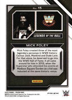2023 Panini Prizm WWE - Legends of the Hall Prizms Green #15 Mick Foley Back