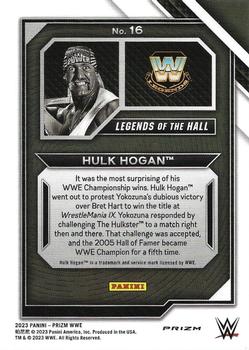 2023 Panini Prizm WWE - Legends of the Hall Prizms Green #16 Hulk Hogan Back