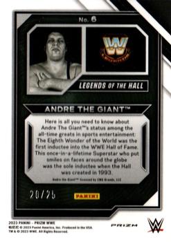 2023 Panini Prizm WWE - Legends of the Hall Prizms Mojo #6 Andre The Giant Back