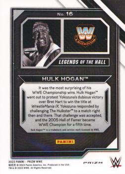 2023 Panini Prizm WWE - Legends of the Hall Prizms Under Card #16 Hulk Hogan Back