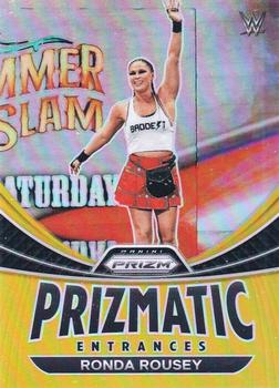 2023 Panini Prizm WWE - Prizmatic Entrances Prizms Gold #14 Ronda Rousey Front