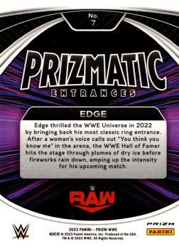 2023 Panini Prizm WWE - Prizmatic Entrances Prizms Green #7 Edge Back