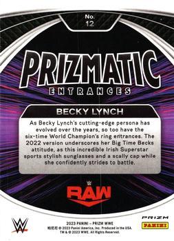 2023 Panini Prizm WWE - Prizmatic Entrances Prizms Green #12 Becky Lynch Back
