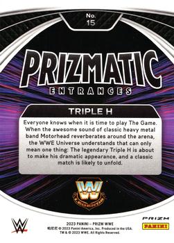 2023 Panini Prizm WWE - Prizmatic Entrances Prizms Under Card #15 Triple H Back