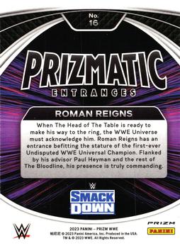 2023 Panini Prizm WWE - Prizmatic Entrances Prizms Under Card #16 Roman Reigns Back