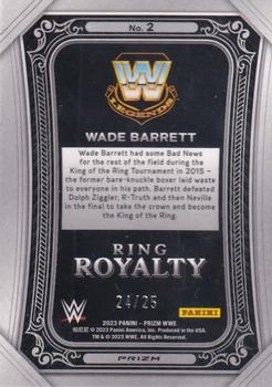 2023 Panini Prizm WWE - Ring Royalty Prizms Mojo #2 Wade Barrett Back