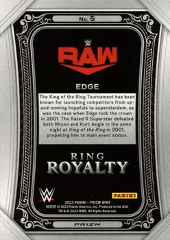 2023 Panini Prizm WWE - Ring Royalty Prizms Silver #5 Edge Back