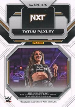 2023 Panini Prizm WWE - Sensational Signatures #SN-TPX Tatum Paxley Back