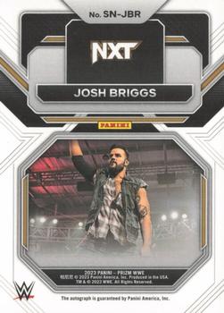 2023 Panini Prizm WWE - Sensational Signatures #SN-JBR Josh Briggs Back