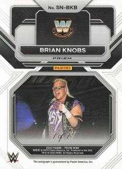 2023 Panini Prizm WWE - Sensational Signatures Prizms Black #SN-BKB Brian Knobs Back