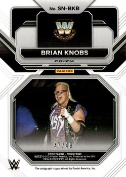 2023 Panini Prizm WWE - Sensational Signatures Prizms Blue #SN-BKB Brian Knobs Back