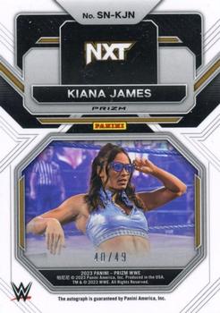 2023 Panini Prizm WWE - Sensational Signatures Prizms Blue #SN-KJN Kiana James Back