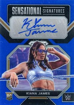 2023 Panini Prizm WWE - Sensational Signatures Prizms Blue #SN-KJN Kiana James Front