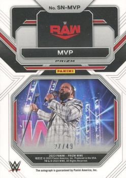 2023 Panini Prizm WWE - Sensational Signatures Prizms Blue #SN-MVP MVP Back