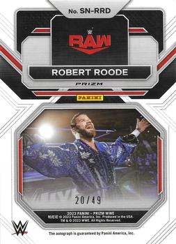2023 Panini Prizm WWE - Sensational Signatures Prizms Blue #SN-RRD Robert Roode Back