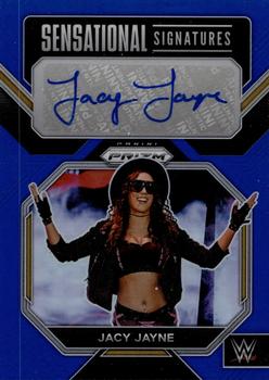 2023 Panini Prizm WWE - Sensational Signatures Prizms Blue #SN-JCJ Jacy Jayne Front