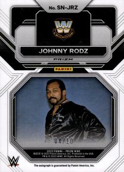 2023 Panini Prizm WWE - Sensational Signatures Prizms Gold #SN-JRZ Johnny Rodz Back