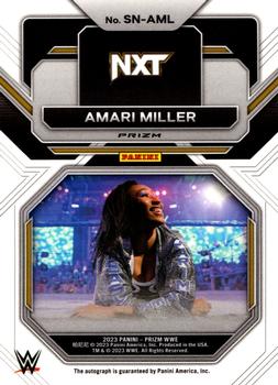 2023 Panini Prizm WWE - Sensational Signatures Prizms Green #SN-AMl Amari Miller Back