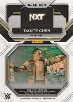 2023 Panini Prizm WWE - Sensational Signatures Prizms Green #SN-DCH Dante Chen Back
