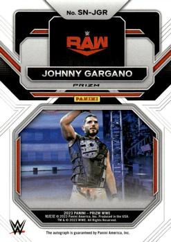2023 Panini Prizm WWE - Sensational Signatures Prizms Green #SN-JGR Johnny Gargano Back