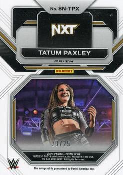 2023 Panini Prizm WWE - Sensational Signatures Prizms Mojo #SN-TPX Tatum Paxley Back