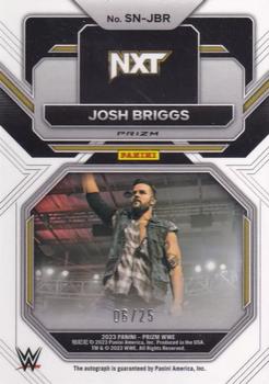 2023 Panini Prizm WWE - Sensational Signatures Prizms Mojo #SN-JBR Josh Briggs Back