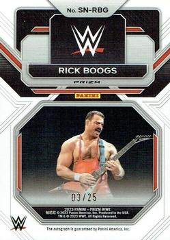 2023 Panini Prizm WWE - Sensational Signatures Prizms Mojo #SN-RBG Rick Boogs Back