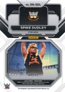 2023 Panini Prizm WWE - Sensational Signatures Prizms Red #SN-SDL Spike Dudley Back