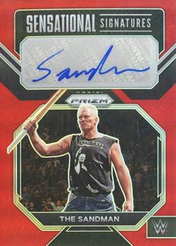 2023 Panini Prizm WWE - Sensational Signatures Prizms Red #SN-SMN The Sandman Front