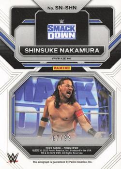2023 Panini Prizm WWE - Sensational Signatures Prizms Red #SN-SHN Shinsuke Nakamura Back