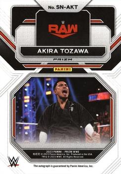 2023 Panini Prizm WWE - Sensational Signatures Prizms Silver #SN-AKT Akira Tozawa Back