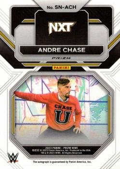 2023 Panini Prizm WWE - Sensational Signatures Prizms Under Card #SN-ACH Andre Chase Back