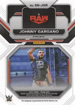 2023 Panini Prizm WWE - Sensational Signatures Prizms Under Card #SN-JGR Johnny Gargano Back