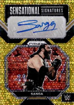 2023 Panini Prizm WWE - Sensational Signatures Prizms Under Card Gold #SN-SGS Sanga Front