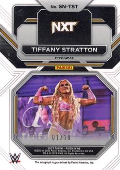 2023 Panini Prizm WWE - Sensational Signatures Prizms Under Card Gold #SN-TST Tiffany Stratton Back
