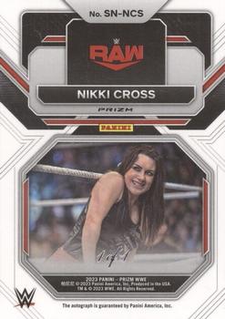 2023 Panini Prizm WWE - Sensational Signatures Prizms White Sparkle #SN-NCS Nikki Cross Back