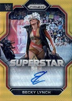 2023 Panini Prizm WWE - Superstar Autographs Prizms Gold #SA-BLY Becky Lynch Front