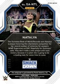 2023 Panini Prizm WWE - Superstar Autographs Prizms Gold #SA-NTL Natalya Back