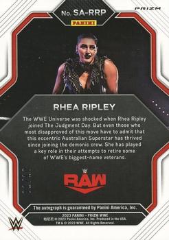 2023 Panini Prizm WWE - Superstar Autographs Prizms Gold #SA-RRP Rhea Ripley Back