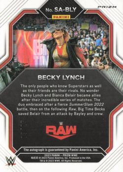 2023 Panini Prizm WWE - Superstar Autographs Prizms Mojo #SA-BLY Becky Lynch Back