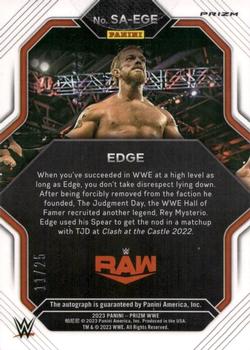 2023 Panini Prizm WWE - Superstar Autographs Prizms Mojo #SA-EDG Edge Back