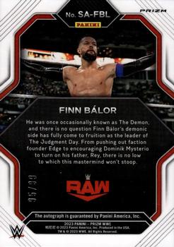 2023 Panini Prizm WWE - Superstar Autographs Prizms Red #SA-FBL Finn Balor Back
