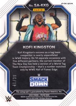 2023 Panini Prizm WWE - Superstar Autographs Prizms Red #SA-KKG Kofi Kingston Back