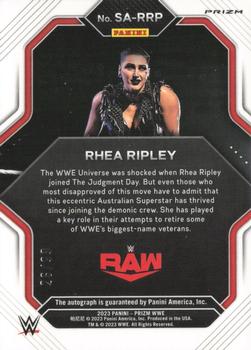 2023 Panini Prizm WWE - Superstar Autographs Prizms Red #SA-RRP Rhea Ripley Back
