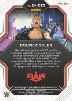 2023 Panini Prizm WWE - Superstar Autographs Prizms Under Card #SA-DZG Dolph Ziggler Back