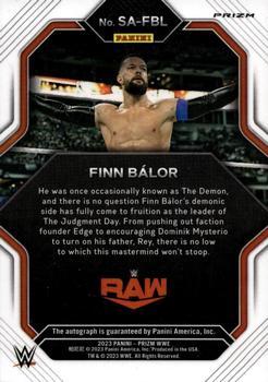 2023 Panini Prizm WWE - Superstar Autographs Prizms Under Card #SA-FBL Finn Balor Back